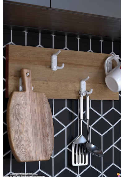 Geyik 12 Kancalı Mutfak Askısı 3'lü Set 56,4x19 Cm - Şık Tasarım, Çok Amaçlı Düzenleyici Ve Yer Tasarrufu Çok Renkli Geyik 12 Kancalı Mutfak Askısı 3'lü Set 56,4x19 Cm - Şık Tasarım, Çok Amaçlı Düzenleyici Ve Yer Tasarrufu Çok Renkli