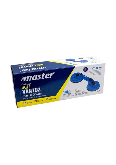 Master 507601 Plastik Gövde İkili Cam Vantuzu