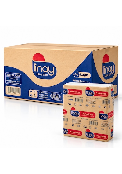 Ekstra Z Katlama Dispenser Kağıt Havlu 2 Katlı 200 Yaprak X 12 Paket