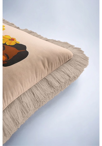 Boho Çiçekli Kadın Figürlü Saçaklı Yastık Kılıfı-sanatsal Floral Pudra Vizon Püsküllü Kırlent Kılıfı Kadim Lagün Saten Boho Çiçekli Kadın Figürlü Saçaklı Yastık Kılıfı-sanatsal Floral Pudra Vizon Püsküllü Kırlent Kılıfı Kadim Lagün Saten