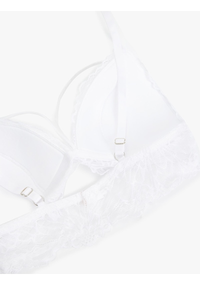 Koton Dantel Detaylı Balensiz Dolgusuz Bralet Sütyen Beyaz 5slk10040mk Beyaz