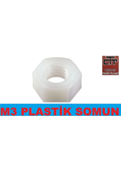 M3 Plastik Somun Metrik 3 100 Adet