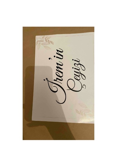 Karışık Süslü Düğün Çeyiz Koli Etiketi 10 Adet A4 Ebat Baskılı Sticker Diğer