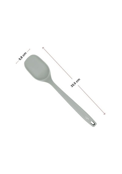 Lurch - Platin Silikon Servis Kaşığı 33,5 Cm Açık Gri - Yanmaz, Yapışmaz, Bükülmez, Çizmez, Tat Ve Koku Bırakmaz - 240014