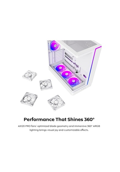 King 45 Pro Atx Pc Kasası, Kavisli Panoramik Cam, Baca Hava Akışı, 360 Mm Radyatör Desteği, Yüksek Performanslı