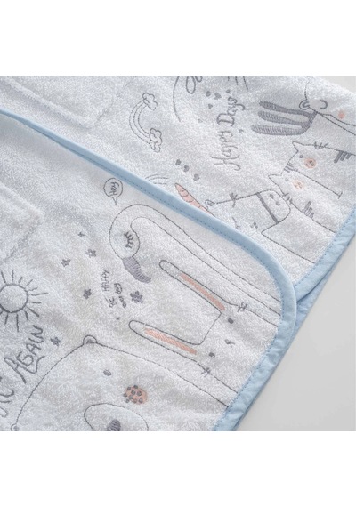 Animals Funny Serisi Çocuk Bornoz Beyaz/mavi, Oeko Tex Standard 100 Sertifikalı %100 Ege Pamuğu, Dokuma 340 Gsm Beyaz-Mavi Animals Funny Serisi Çocuk Bornoz Beyaz/mavi, Oeko Tex Standard 100 Sertifikalı %100 Ege Pamuğu, Dokuma 340 Gsm Beyaz-Mavi