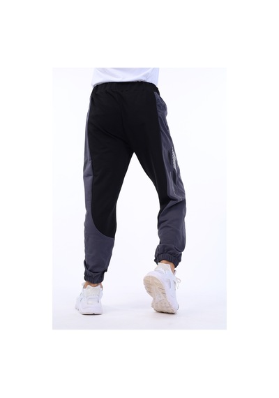 Toontoy Kids Toontoy Erkek Çocuk Baskılı Beli Paçası Lastikli Cepli Basic Jogger Eşofman Altı - Renk Bloklu & 2 İplik Füme