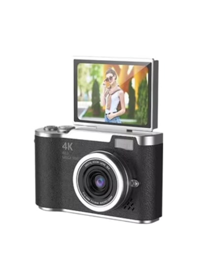 Mey İthalat Kompakt 4k Dijital Kamera 48 Mp Sensör 8x Zoom Flip Ekran Vlog Ve Selfie Uyumlu