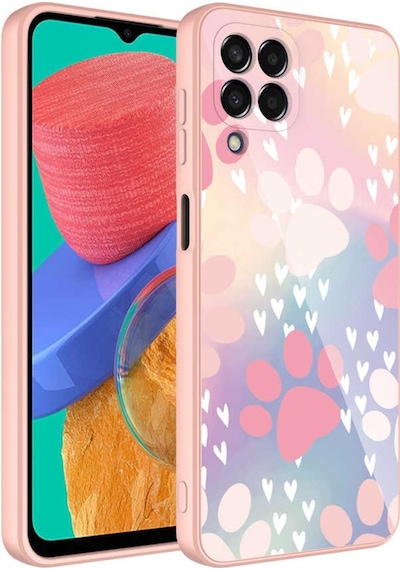 Samsung Uyumlu Galaxy M33 Kilif Kamera Korumali Desenli Sert Silikon Kap 553320344