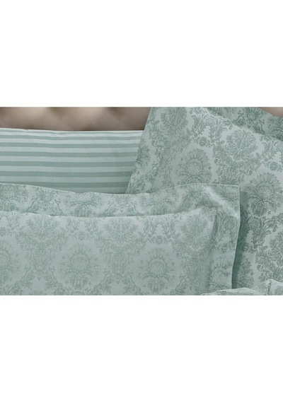 Monaco Bambu Jakar Kumaş Mint Ikili Oksford 60x80 Cm Yastık Kılıfı -1326 Çok Renkli