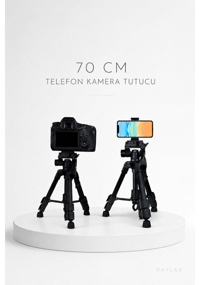 70 Cm Profesyonel Telefon Kamera Tutucu Çantalı Tripod Su Terazili 3 Ayaklı Tripod