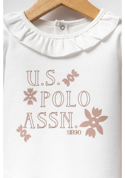 U.S. Polo Assn. Kız Bebek 2li Takım - Beyaz Beyaz