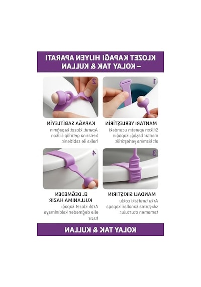 Hijyenik Klozet Kapağı Kaldırma Aparatı - 2 Adet Açık Bej