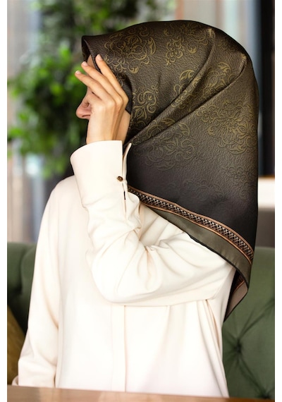 Vissona Twill İpek Eşarp - 10655 - 0037 - Kadın