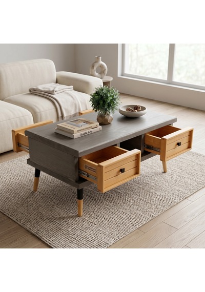 Mobenta Stria Brew: Modern Doğal Masif Orta Sehpa, 4 Çekmeceli - 110x60 An-tk Antrasit-ahşap Mobenta Stria Brew: Modern Doğal Masif Orta Sehpa, 4 Çekmeceli - 110x60 An-tk Antrasit-ahşap