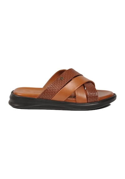 Pierre Cardin Taba Hakiki Deri Erkek Terlik Pc-7336 M