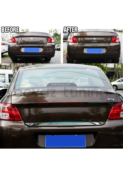 Peugeot 301 Bagaj Alt Çıtası Kromu Nikelajı