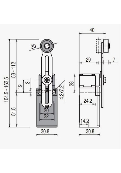 Fr 1655 Kayar Kapılar İçin Limit Siviç Pizzato 1nc-1nc Çift Yön