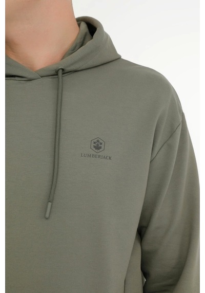 Lumberjack A10181320308010 4w Mb Sn73 Hoodıe 4pr Hakı Erkek Kapsonlu Sweatshırt Haki