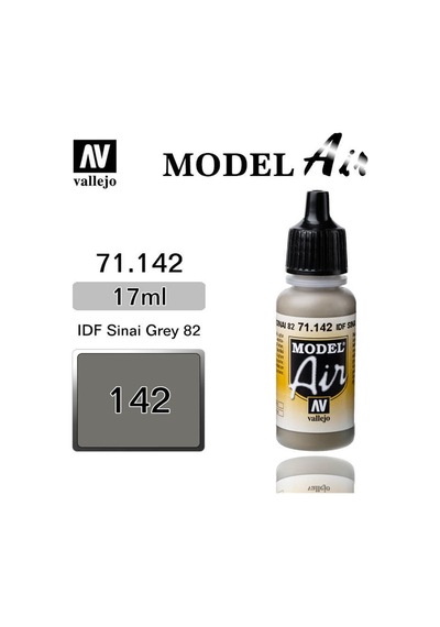 17 Ml. Idf Sinai Grey 82 Model Air Serisi Maket Boyası, Vallejo 71142 Standart