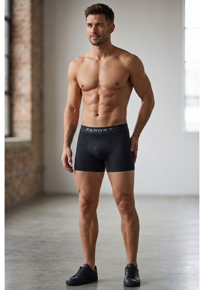 Fit Women Erkek Trend Nefes Alan Relaxed Siyah Boxer