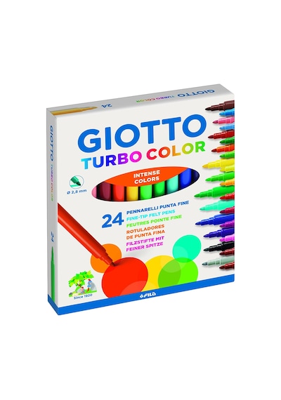Giotto Turbo Colour Keçeli Kalem Seti 24'Lü