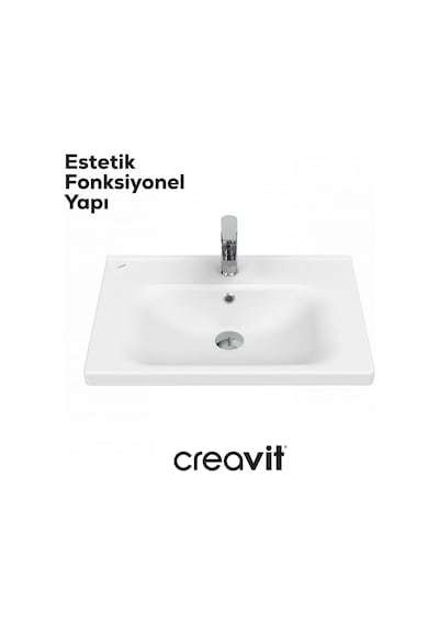 Creavit Eksen Etajerli Lavabo 65 Cm Beyaz Ek065-00cb00e-0000