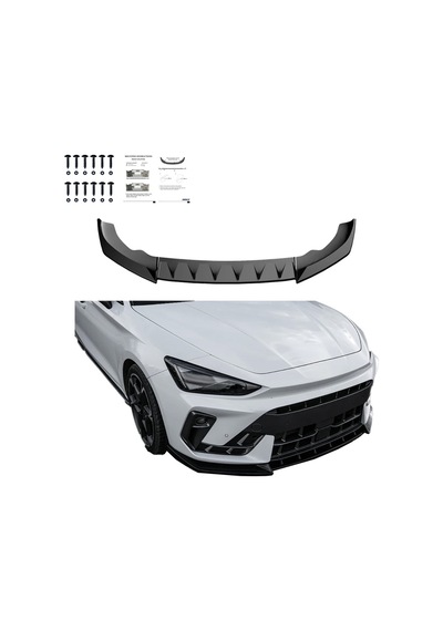 Cupra Leon 2024+ Ön Lip Parlak Siyah Sport Ön Tampon Lipi Body Kit Ön Alt Lip Spoiler