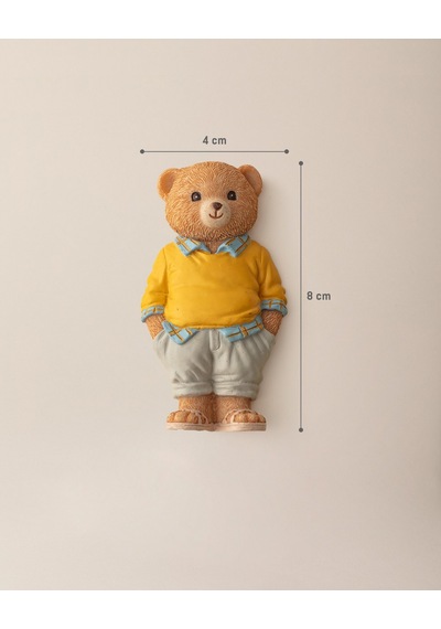 Madame Coco Champ Bear Magnet - Sarı - 4x8 Cm 8684427186886