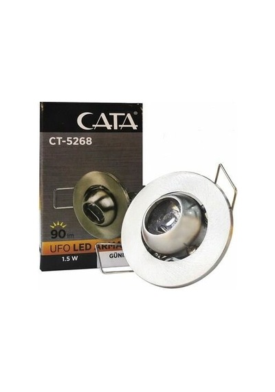 Cata 1,5w Amber Hareketli Yıldız Spot Satin Kasa Beyaz