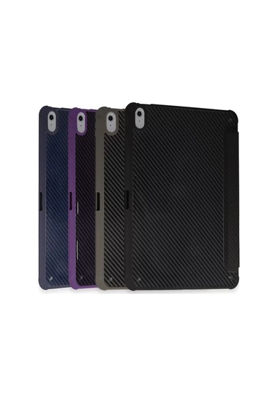 Newface Apple iPad Uyumlu Pro 11 2024 Kılıf Color Karbon Tablet Kılıfı - Derin Mor