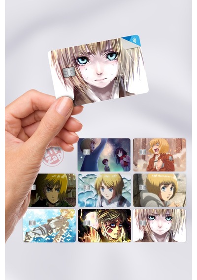 Armin Arlert Kart Kaplama Sticker 8 Adet Shingeki No Kyojin Attack On Titan Çok Renkli