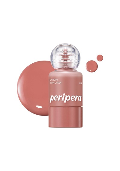 İnce Yapılı, Ciltle Bütünleşen, Pigmentli Likit Allık Syrupy Tok Cheek 04 Sunshine Fig Çok Renkli
