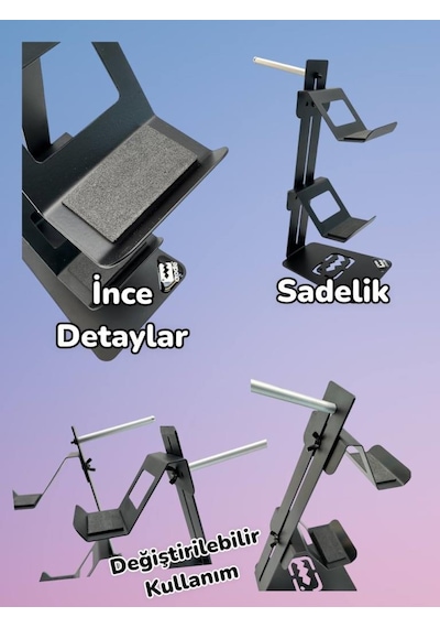 Çok Fonksiyonlu Metal Gaming Ps4 Ps5 Xbox Joystick Kontroller Tutucu Ve Kulaklık Dikey Standı