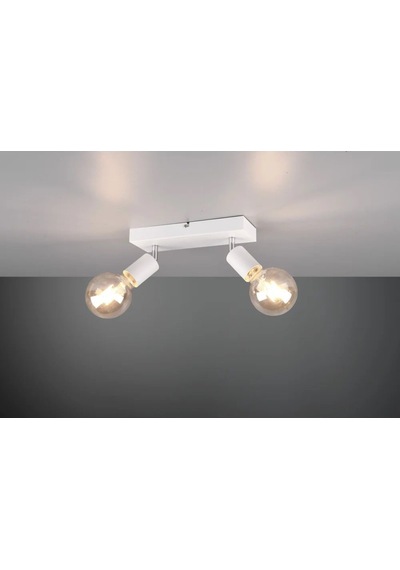 Riolight Modern1 Beyaz1 2xe27 Mafsallı Hareketli1 Başlık Glop Ampul Hariç Metal Spot Avize Beyaz