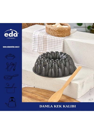Damla Granit Döküm Kek Kalıbı Zk-939 Siyah