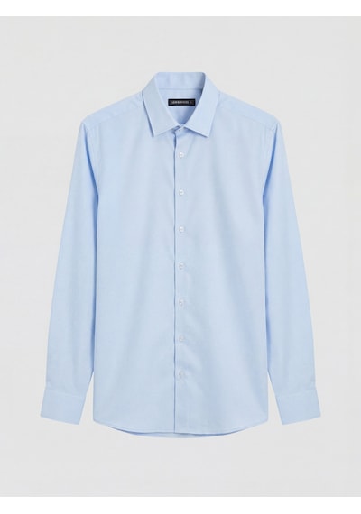 Lcw Busıness Mavi Slim Fit Armürlü Erkek Gömlek
