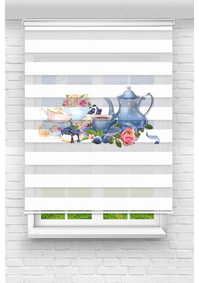 Perdeoutlet38 Baskılı Renkli Çay Dekor Dijital Baskılı Zebra Perde-cocuk Odası-stor Perde Model:pz-2507 Çok Renkli