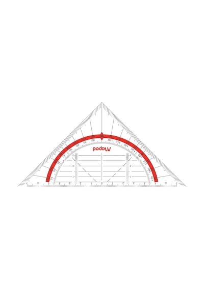 Maped Helit M028600 Gönye Geo-flex, 16 Cm, Şeffaf Genel