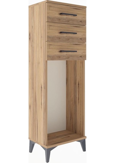 Arges Dolap 3 Çekmeceli 44x30x134 Çam-çam Çam