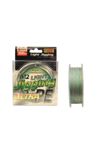 Captain Light Jigging 12x Ultra Pe 12 Örgü Jig İpi 300mt Multi Color Standart - 0.22 Mm