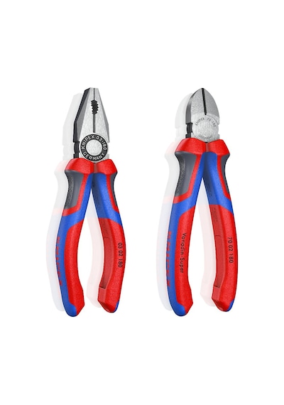 Knipex 2'li Set Kombine Pense 180 Mm Yan Keski 180 Mm Diğer