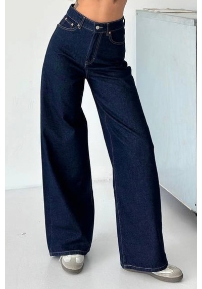 Balenbi Kadın Yüksek Bel Jean Salaş Kesim Extra Wide Leg Kot Pantolon 1240 - Premium Seri Lacivert 2334 Balenbi Kadın Yüksek Bel Jean Salaş Kesim Extra Wide Leg Kot Pantolon 1240 - Premium Seri Lacivert 2334