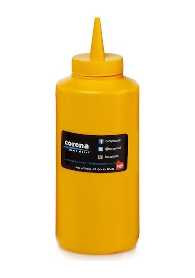 Bora Plastik Hardal Şişe 420 Ml Sarı Bo2102 Diğer