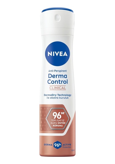 Nıvea Derma Control Clinical Kadın Sprey Deodorant 96 Saat Üstün Koruma 150ml 6'li Avantaj Paketi