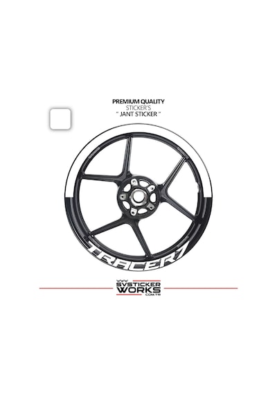 Yamaha Tracer 7 Jant Şeridi Yarım Jant Kaplama & Tracer 7 Yazı Sticker Seti 01105132