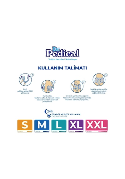 Dr. Pedical Belbantlı Tekstil Yüzey Hasta Bezi Ekstra Ekstra Large 2xl 30x3 90 Adet 2XL