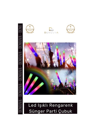 Partiçubuk 46 Cm Konser Festival Eğlence Etkinlik Pilli Led Işıklı Rengarenk Sünger Parti Çubuk Standart