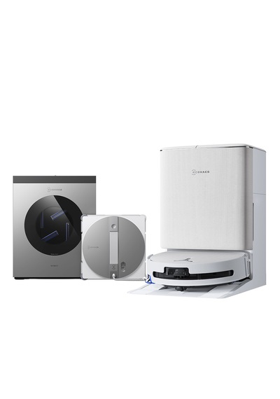 Ecovacs T90 Omni Robot Süpürge + W3 Omni Cam Silme Robotu 2'li Temizlik Seti Beyaz