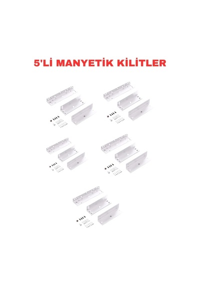 Sarkey Sr-180 Zl Aparat 180 Kg Manyetik Kilit Montaj Bağlantı Kiti 5 Adet